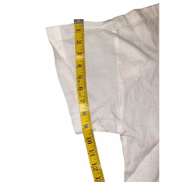 Eileen Fisher White Linen Button Down Shirt Size XL - Picture 2 of 6